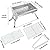 Small Charcoal BBQ Grill 36â€ Collapsible Stainless Steel for Camping Tailgating and Picnic