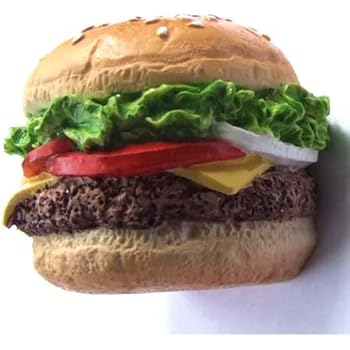 Fast Food Meat Cheat Hamburge Burger Resin 3d Fridge Magnet