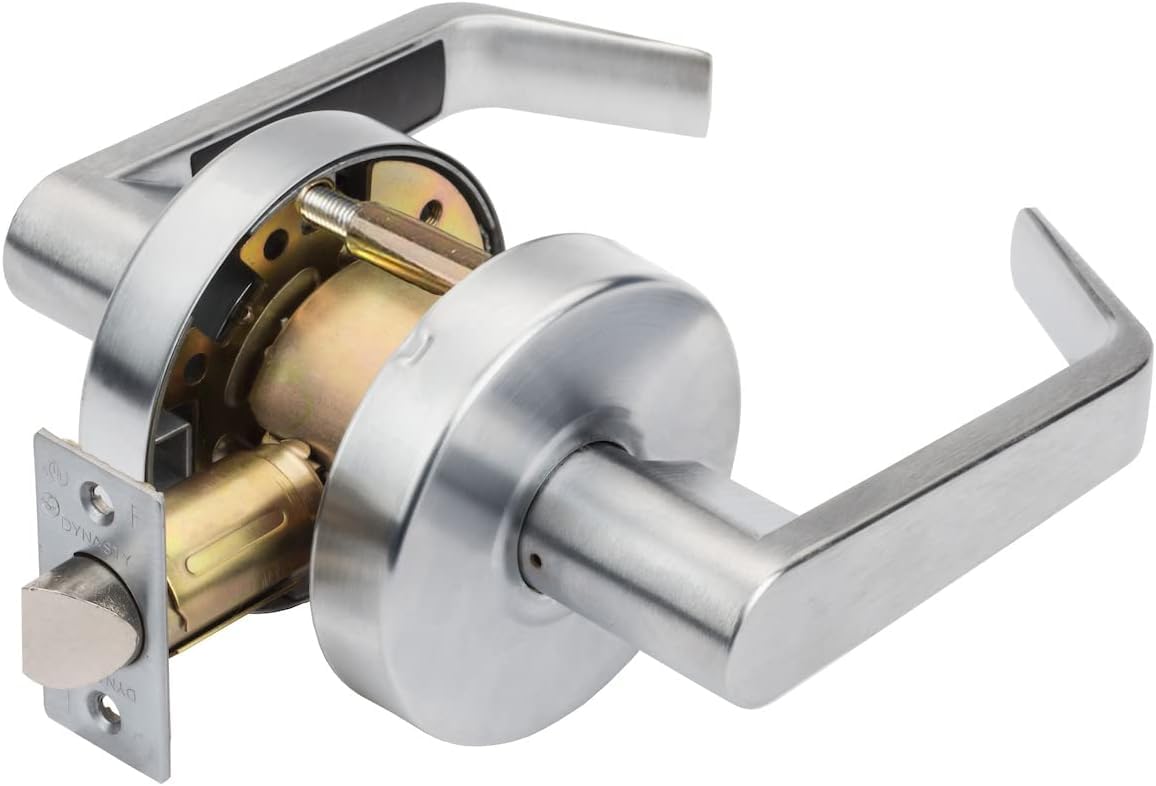Photo 1 of Dynasty Hardware AUG-30-26D Grade 2 Commercial Duty Passage Lever, ADA, Satin Chrome Finish