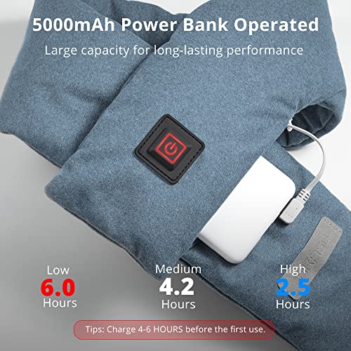 Heated Scarf, AKASO Neck Heating Pad for Neck Pain Relif, USB Heated