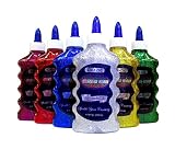 Basic 6 Color Glitter Glue Set, 6.7oz - 200 ml Bottles (Green, Gold, Red, Silver, Blue, and Purple)