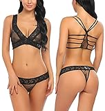 Avidlove Women Lace Lingerie Babydoll 2 Piece Sexy Bra and Panty Set
