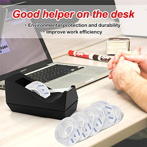 Holotap Ultra Transparent Tape Refill 9 Rolls Clear Tape 3/4 inch Invisible Tape Roll for Office, Home, School