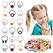 Madholly 100 pieces Girls Hair Ties, Girl Hair Elastic Ropes for Pigtail Ponytail Holder