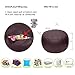 Rotot Unstuffed Pouf, Ottoman, Bean Bag Chair, Foot Stool, Foot Rest, Storage Solution or Wedding (Empty & New) (Puce, Brown)