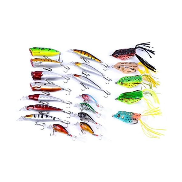 Aorace-20pcs-Fishing-Lures-Kit-Mixed-including-Minnow-Popper-Crank-and-Plastic-Soft-Lures-Frog-Lures-For-Saltwater-Freshwater-Trout-Bass-Salmon-Fishing