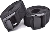RIO Direct Heavy Duty Ratchet Tie Down Straps 3m x 25mm Black 2 Pack