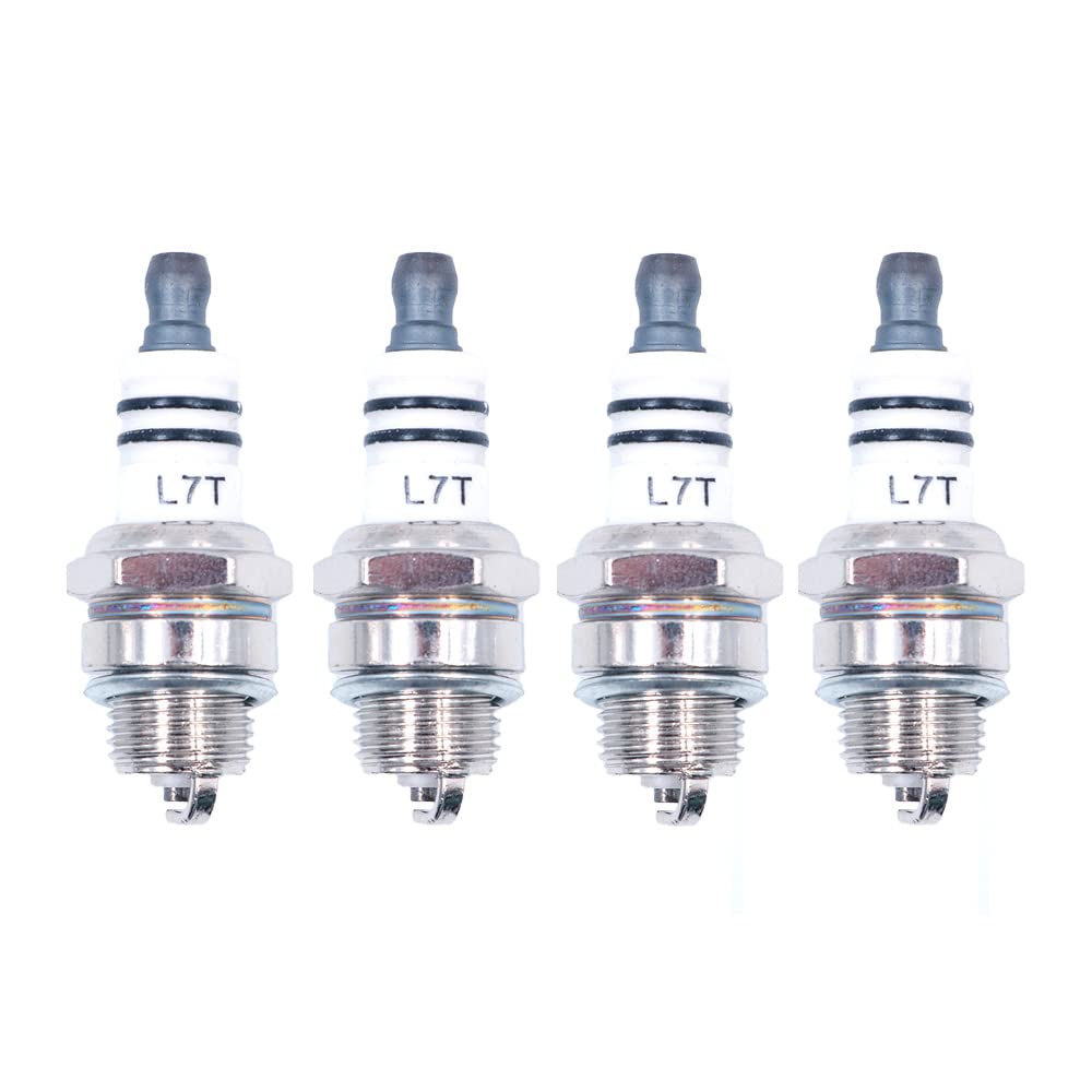 WANGCL 4 Pack L7T Spark Plug 2 Stroke for Strimmer Chainsaw Lawnmower Hedge Trimmer Cutter Replacement Accessories