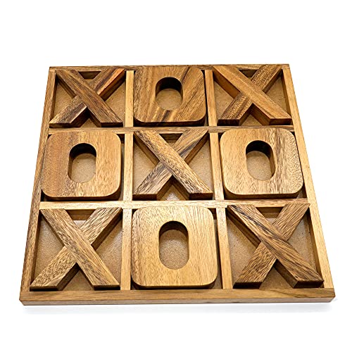 Tic Tac Toe Game Wooden Family Board Games for Adults Coffee Table