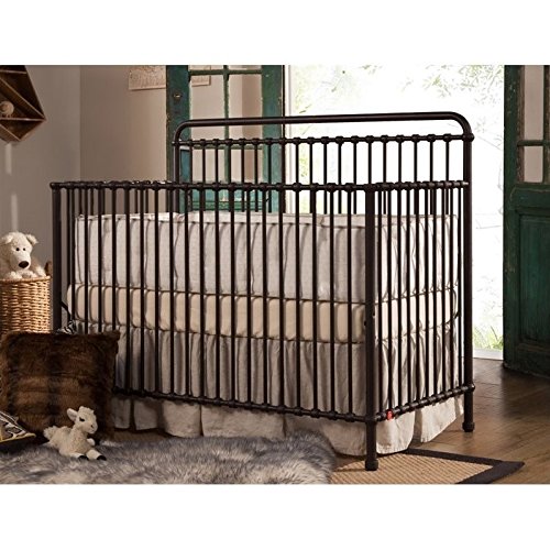 Million Dollar Baby Classic Winston 4-in-1 Convertible Iron Crib,  Vintage Iron