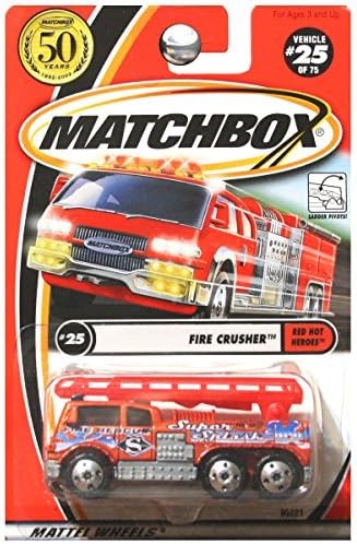Matchbox 50th Anniversary Red Hot Heroes Fire Crusher Ladder Fire Engine Fire Truck Red #25
