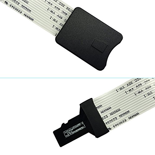 Micro SD Extension SD Card Extension Cable Extender Adapter Flexible Cord Male to TF Flash Memory Card Kit Reader Female Soft Flat for Monoprice Select Mini Anet A8 3D Printer/Raspberry Pi/GPS/TV - Thumbnail 3