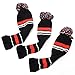 PLAYEAGLE 3 pcs/Set Knitting Golf Clubs Headcover Driver Cover(460cc),Fairway Wood Head Covers for Taylormade,Callaway,Titleist and More Brand (Black & Red)