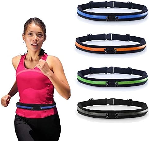 Limiwulw Running Belt Waist Pack Fanny Pack with 2 Expandable Pockets for Men and Women Hiking Jogging Walking Cycling etc, Sweatproof Rainproof Mobile Phone Pouch Bag