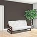 Serta Chestnut Double Sided Foam and Cotton Queen Futon Mattress, Black, Made in The USA