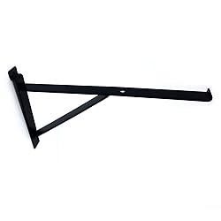 12" Black Heavy Duty Slatwall Shelf Bracket with