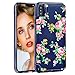 iPhone Xs MAX Wallet Case,iPhone Xs MAX Case with Card Holder,MISSCASE Premium Leather Case with Card Holder,Flower Floral Pattern Protective Cover for Apple iPhone Xs MAX 2018 Blue & Red