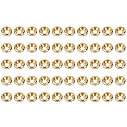 Fafeicy 50pcs M6 Copper Crush Washers Set, Pure Sealing Cup Washers Kit for Plumbing Automotive Repair Home Maintenance Projects Decoration