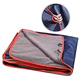 REDCAMP Outdoor Stadium Blanket with Waterproof Backing, Soft Warm Quilted Fleece and Large, Windproof Camping Blanket