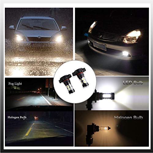 Dantoo 2 x 2504 LED 12276 PSX24W Fog Light Bulbs Extremely Bright 6000K 10 SMD LED Bulbs Fog Light Lamp Replacement for DRL or Fog Lights, Xenon White - Thumbnail 4