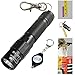 Lumintrail Keychain Flashlight 130 Lumen LED, Magnetic Tail, Reversible Pocket Clip, and Bonus Light (Black)