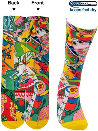 Women's Coolmax 360 Digital Printing Painting Art Casual Socks US Shoe Size 6-9.5,by Keewen(1-Pack)