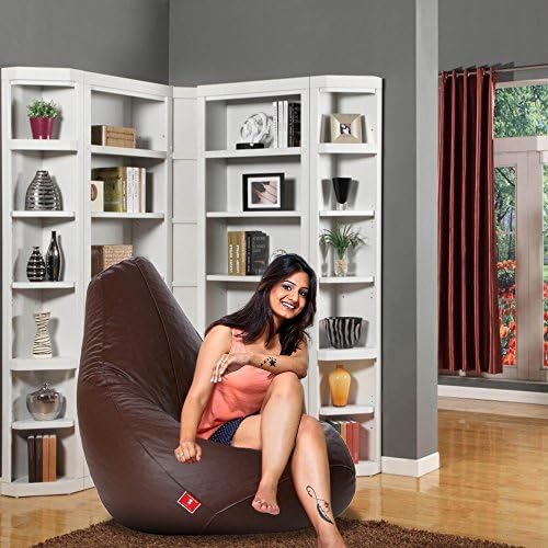 ComfyBean - Bean Bag Filled with Beans - Bean Bag - Size : Jumbo - Color : Brown