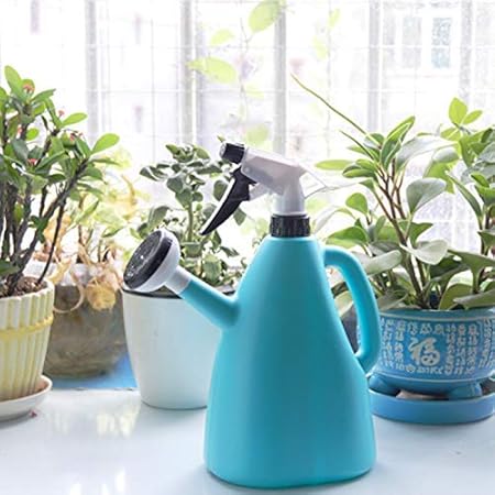 LESSZONE Garden Spray Bottle, Gardening Sprinkling Can, Lightweight Plastic Watering Can, 1 Liter Multifunctional Garden Sprinkler(Multi-Color)