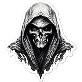 Grim Reaper Death Skull Vinyl Decal Sticker- 4.25