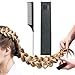Rat Tail Combs Pin Tail Comb For Women Hair Styling Carbon Fiber And Heat Resistant Teasing Metal With Non-Skid Paddle Black