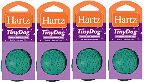 Hartz Rubber Ball with Bell for Tiny Dogs 