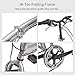 Murtisol Folding Bike 20’’ Hybrid Bicycle Reinforced Frame Commuter Bike with 6 Speeds Derailleur, Durable Frame, Adjustable Seat,Silver