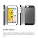 elago® [Outift Matrix][Black/Dark Grey] - [Premium Hybrid Construction][Brushed Aluminum][Spark Design Award] - for iPhone 6/6S Plus