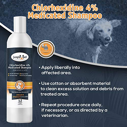 Jungle Pet Chlorhexidine Shampoo for Dogs and Cats Chlorhexidine for