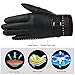 Winter Women's Touchscreen Texting Driving Warm Pu Leather Gloves, Fleece Lining Warm Gloves for Women, Black, Medium
