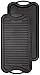 Fresh Australian Kitchen Large 20x10 Inch Pre-Seasoned Cast Iron Griddle. Reversible Flat Stove Top Double Burner Grill Pan Plate.