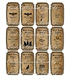 Halloween witchcraft potion spells 12 laminated bottle labels set 2