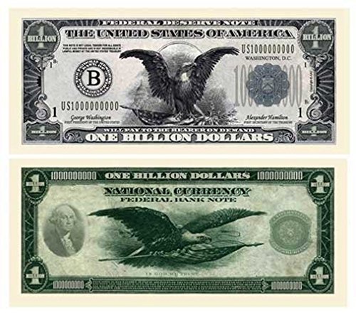 50 Billion Dollar Federal Reserve Notes with Bonus 'Thanks a Million' Gift Card Set