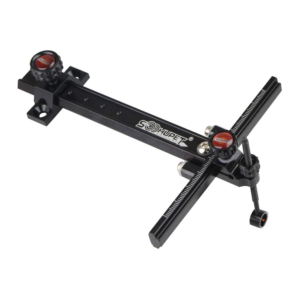 ZSHJGJR Recurve Bow Sight Aluminum Alloy Single Pin Sight Archery Equipment for Recurve Bow Accessory (Black)