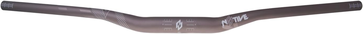 n8tive Handlebar AL7075 800X35, 20 mm Rise, 5 ° Up, 7 ° BACKSWEEP – Grey