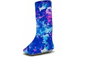 CastCoverz! Orthopedic Walking Boot Cover - Splatter Blue - Size B - High Top - Fashionable, Protective, and Washable - Bootz! - Made in the USA