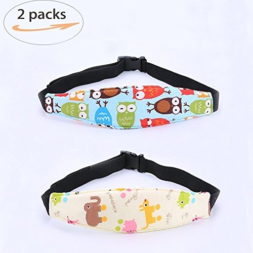 Aochol 2 Pack Toddler Baby Car Seat Sleeping Head Support Band, Infant Pram Stroller Neck Relief Nap Holder with Adjustable Baby Sleep Positioner