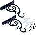 Gray Bunny 2 Pack Outdoor Plant Hanger Hook, 6” Large Victorian Heavy Duty Iron Wall Hooks for Bird Feeders, Lanterns, Wind Chimes, Patio Decor - Black, Christmas Wreath, Outdoor Decorations