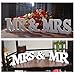 DGQ MR and MRS Wooden Letters for Wedding Table Signs - Vintage Style Wooden DIY Decor for Wedding Decoration (3.5-Inch, White)