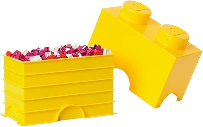 Lego 40021732 - Caja en forma de bloque de lego 2, color amarillo [importado de Alemania]: No Name: Amazon.es: Juguetes y juegos