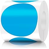 Pack of 500 Round Color Coding Circle Dots Stickers Labels (3", Blue)