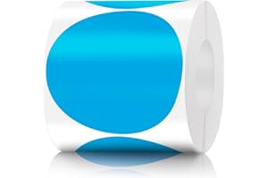 LUCKYHERN Pack of 500 Round Color Coding Circle Dots Stickers Labels (3", Blue)