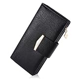 Women's Wallet Long Zipper Pu Leather Clutch Wallet Coin Purse With Magnetic Button