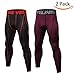 SILKWORLD Men's 2 pack Compression Pants Baselayer Cool Dry Sports Tights Leggings