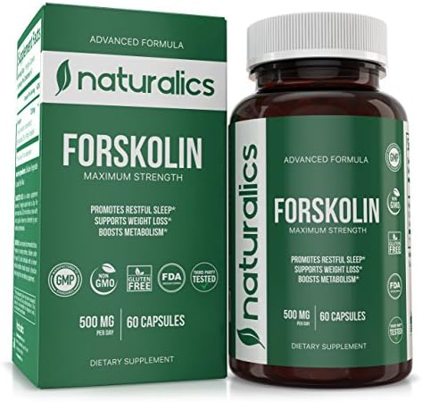 Naturalics™ - Forskolin Natural Appetite Suppressant &amp; Metabolism Support - Non-GMO &amp; Gluten Free, Appetite Suppressant, MAX Strength Belly Fat Burner, Carb Blocker, Weight Loss Supplement 60 Servings